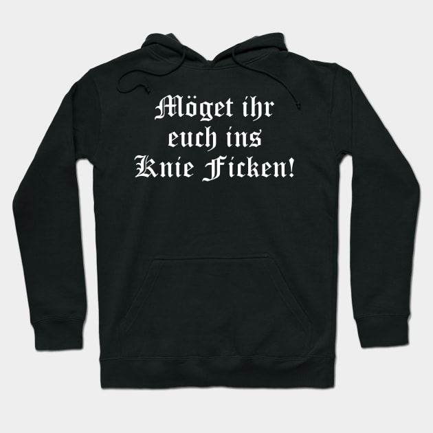 Ins Knie ficken sarkastischer Spruch Provokation Hoodie by Foxxy Merch